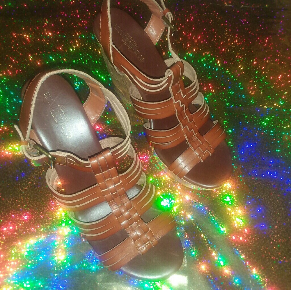 💜#W142 MOSSIMO WEDGE HEEL SANDALS Sz 11 - Picture 6 of 7